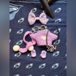 Pin for love Labubu Purple Outfit Set with Accessories